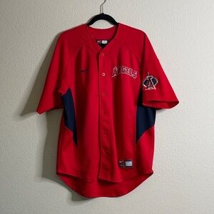 Nike Anaheim Angels vintage men’s jersey size medium EUC red blue